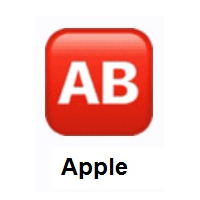 AB Button (Blood Type) on Apple iOS