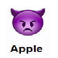Angry Face With Horns on Apple iOS