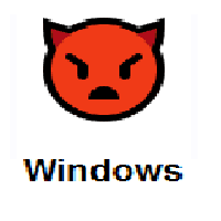 Angry Face With Horns on Microsoft Windows