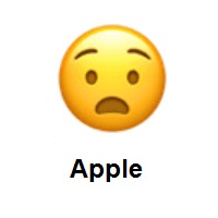 Anguished Face on Apple iOS