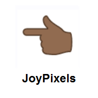 Backhand Index Pointing Left: Medium-Dark Skin Tone on JoyPixels