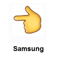 Backhand Index Pointing Left on Samsung