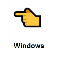 Backhand Index Pointing Left on Microsoft Windows