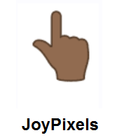 Backhand Index Pointing Up: Medium-Dark Skin Tone on JoyPixels