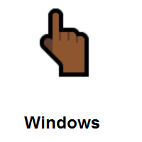 Backhand Index Pointing Up: Medium-Dark Skin Tone on Microsoft Windows