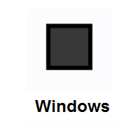 Black Large Square on Microsoft Windows