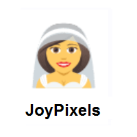 Bride with Veil on JoyPixels