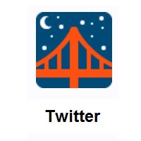 Bridge At Night on Twitter Twemoji