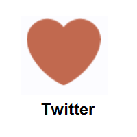 Brown Heart on Twitter Twemoji
