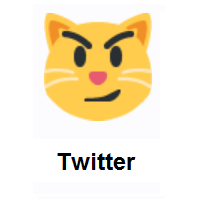 Cat Face With Wry Smile on Twitter Twemoji