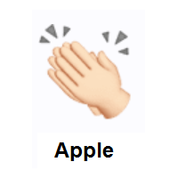 Clapping Hands: Light Skin Tone on Apple iOS