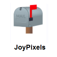 Closed Mailbox With Raised Flag on JoyPixels