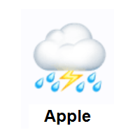 Thundershower: Cloud With Lightning And Rain on Apple iOS