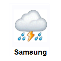 Thundershower: Cloud With Lightning And Rain on Samsung