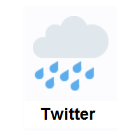 Cloud With Rain on Twitter Twemoji