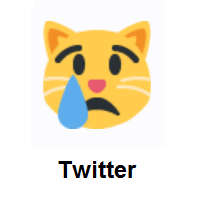 Crying Cat Face on Twitter Twemoji