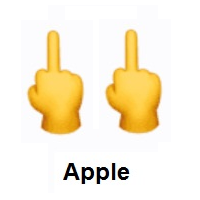 Double Middle Finger on Apple iOS