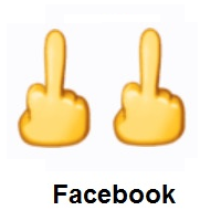 Double Middle Finger on Facebook