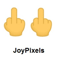 Double Middle Finger on JoyPixels