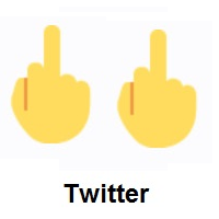 Double Middle Finger on Twitter Twemoji
