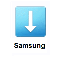 Down Arrow on Samsung