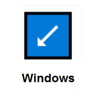Down-Left Arrow on Microsoft Windows