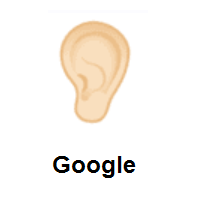 Ear: Light Skin Tone on Google Android