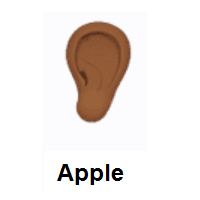Ear: Medium-Dark Skin Tone on Apple iOS