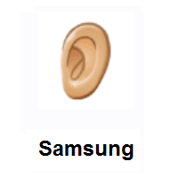 Ear: Medium-Light Skin Tone on Samsung