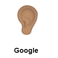 Ear: Medium Skin Tone on Google Android