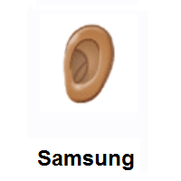 Ear: Medium Skin Tone on Samsung