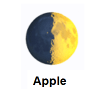 First Quarter Moon on Apple iOS