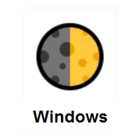 First Quarter Moon on Microsoft Windows
