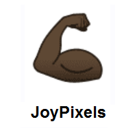 Flexed Biceps: Dark Skin Tone on JoyPixels