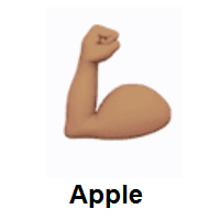 Flexed Biceps: Medium Skin Tone on Apple iOS