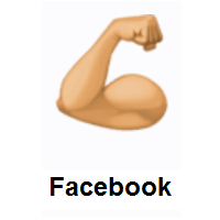 Flexed Biceps: Medium Skin Tone on Facebook