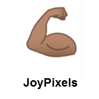 Flexed Biceps: Medium Skin Tone on JoyPixels
