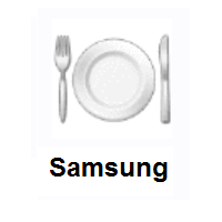 Fork And Knife With Plate on Samsung