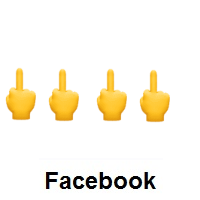 Four Times Middle Finger on Facebook