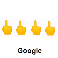 Four Times Middle Finger on Google Android