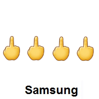 Four Times Middle Finger on Samsung