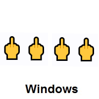 Four Times Middle Finger on Microsoft Windows