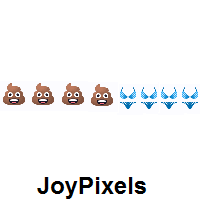 Four Times Pile of Poo and Four Times Bikini on JoyPixels