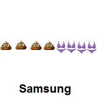 Four Times Pile of Poo and Four Times Bikini on Samsung