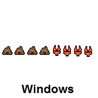 Four Times Pile of Poo and Four Times Bikini on Microsoft Windows