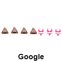 Four Times Pile of Poo and Three Times Bikini on Google Android