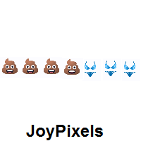 Four Times Pile of Poo and Three Times Bikini on JoyPixels