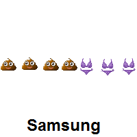 Four Times Pile of Poo and Three Times Bikini on Samsung