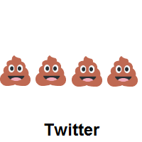 Four Times Pile of Poo on Twitter Twemoji