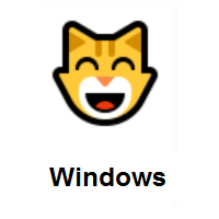 Grinning Cat Face With Smiling Eyes on Microsoft Windows